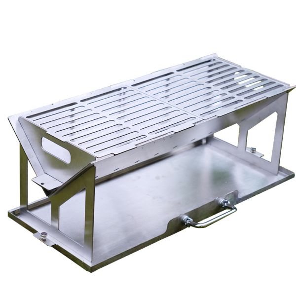 Quality Powder Coated Finish Portable BBQ Grill with Woodfired Oven and Rotisserie Stove wholesale