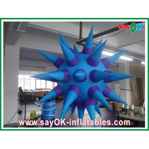 Cheap Hanging Inflatable Lighting Decoration , Purple 2m Inflatable Led Star for sale
