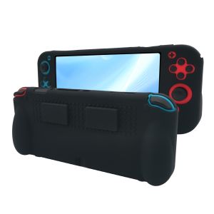 Smooth Grip Design Nintendo Switch Oled Silicone Protective Case with 2 Game