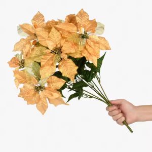 Realistic Simulation Plastic Silk Cloth Flower Bouquet Home Table Christmas Scene Decoration Desktop Ornament for Table