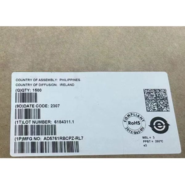 Integrated Circuit Chip AD5761RBCPZ 16Bit Digital To Analog Converter 16LFCSP IC