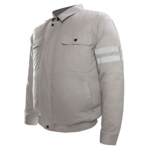 Windproof Cooling Fan Jacket Turn Down Collar Ac Motorcycle Jacket