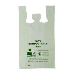 plastic t-shirt shape bag/ diaper sack bag with powder scent, biodegradable