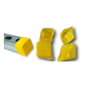 Custom Yellow PVC Square Round Type 41x41 41x21 41x62 Colorful Unistrut End Caps