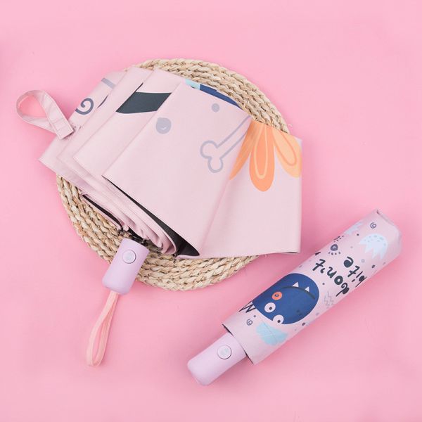 Quality Automatic 8 Panels Folding Umbrella UV Protection Pongee Fabric wholesale