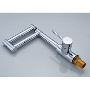 Deck Mounted Brass Folding Kitchen Mixer ROVATE Single Nylon Hole Design