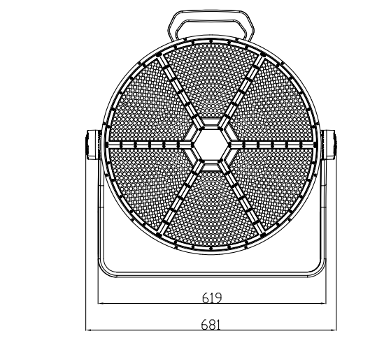 DC42V 1000W High Power IP66 Waterproof Horsing Light Tower Crane Light LED High Mast Light