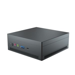 China AMD Athlon Gold 3150U Black Mini PC With Aluminum Alloy Chassis For Home Office on sale