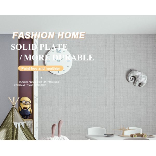 Bamboo Fiber Wallboard Wood Veneer PVC Wall Panels Anti Scratch