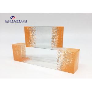 Rectangle PET Custom Printed Plastic Boxes Orange Color Size 5.8cm*3cm*7.8cm
