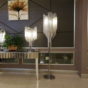 China Modern Floor Lamp For Living Room Bedroom Tassel Aluminum Stream Floor Lamp(WH-MFL-157) on sale