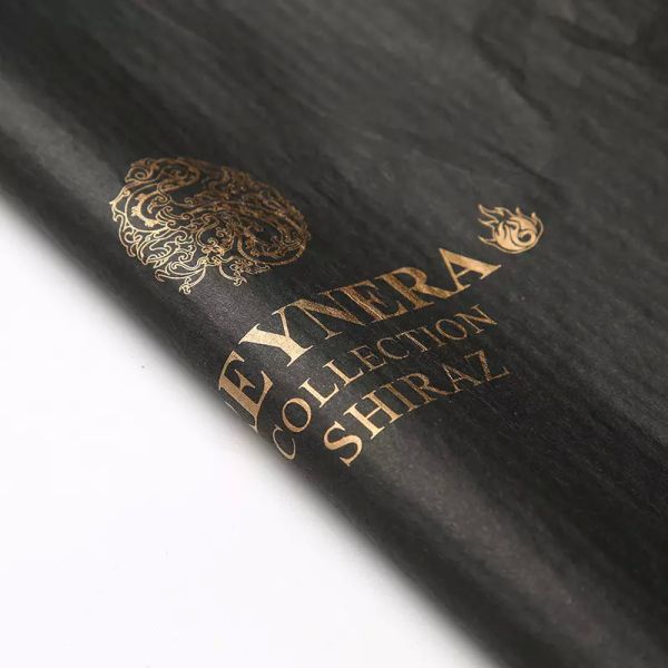 Luxury Gold Stamping Decorative Gift Packaging Color Tissue Paper For Shoe Clothing
