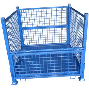 Heavy Duty Wire Mesh Storage Containers Stackable Space Saving