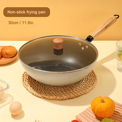 Kitchen Maifan Stone Coating Cast Iron Pot Set With Wooden Handle