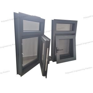 Windproof Composite Aluminium Glass Window 90mm With Nylon Heat Insulation Strip
