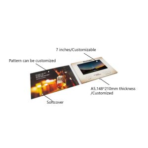 Paper Craft LCD Video Brochure Card 10.1 inch 1024x600 Resolution