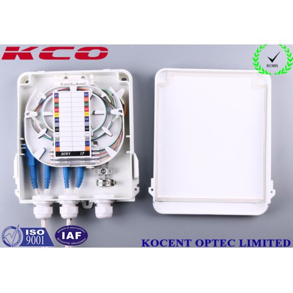KCO-FDB-8C Outdoor Waterproof 8 Cores Fiber Optic Splitter Box ABS + PC FTTH