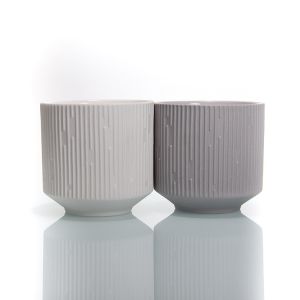 Set of 2 Ceramic Food Jars With Lids Small Porcelain Food Storage Canisters