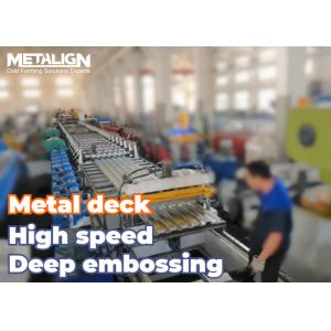 Embossed Concrete Bonding Metal Deck Floor Roll Forming Machine With Electric