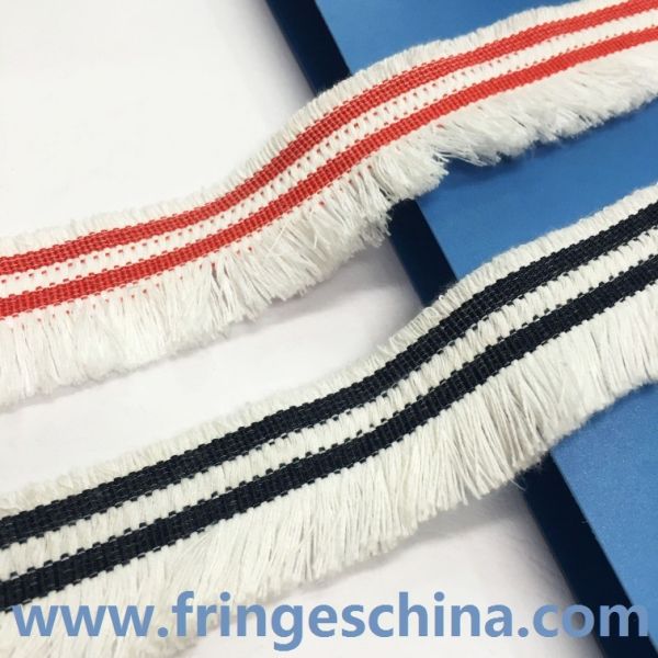 Quality Handmade chainette custom polyester chain tassels fringes brush for curtain decoration wholesale