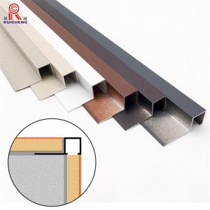 Metal Gold Aluminium Square Edge Tile Trim Tile Floor Trim Corner Internal