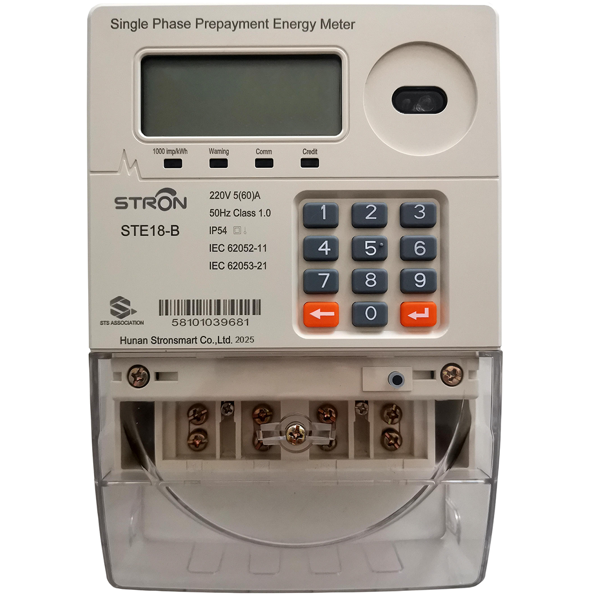 Cheap 50-60HZ Frequency STS Single Phase Smart Prepaid Electricity Meter with Keypad Input Way and Performance for sale