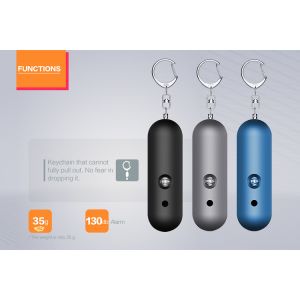 Safesound Plug Pin Personal Alarm Keychain 40mins Lighting Self Defense