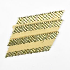 28 / 34 Degree Paper Strip Nails 2.8mm*85mm Smooth Shank Galvanized Bright