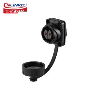 CNLINKO YM20 Plastic Waterproof Connector 1/4 Bayonet Power Connector 2pin