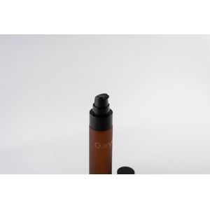 Cheap Eco Friendly Amber Cosmetic Bottles With LOGO Printing And Label Stick for sale