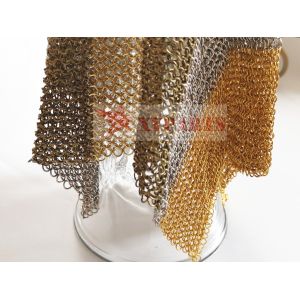 Light Partitioning Copper Metal Ring Mesh 8 Mm