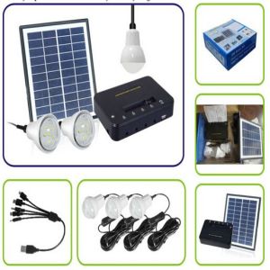Portable Solar System with 3 Lamps and Mobile Phone Charging