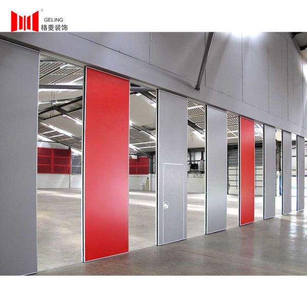 Quality Red Fireproof Sliding Wall Divider 2000mm 3800mm Movable Wall Systems wholesale