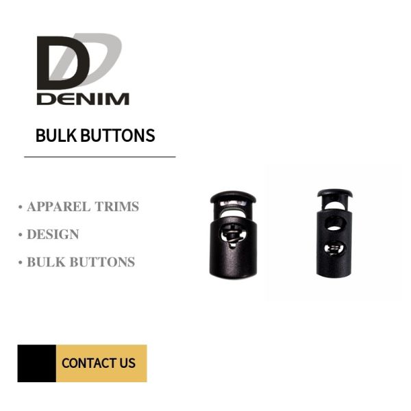 Plastic Stopper for Face Mask Black Elastic Cord Stopper/ Adjustable Toggle