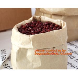 70g food grade brown kraft paper bag with customized logo printing, Pinch Bottom