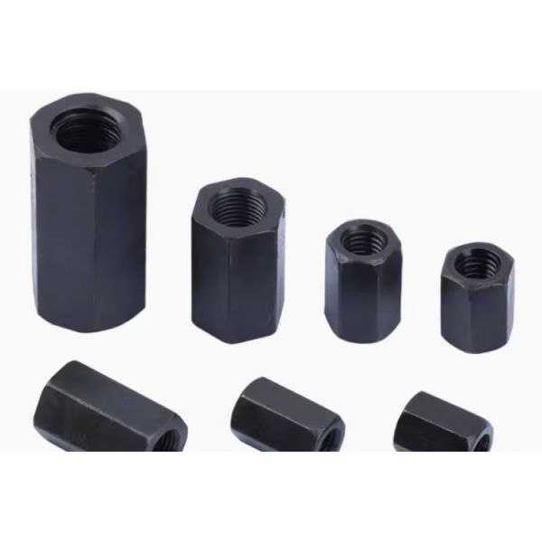 Black M8 M12 Carbon steel Extended hexagon nuts Class8. 8 Grade 8.8 Extended