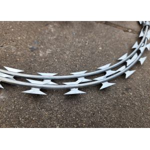 Cheap Hot-Dipped Galvanised Razor Barbed Wire with Crossed Loop for High Protection for sale
