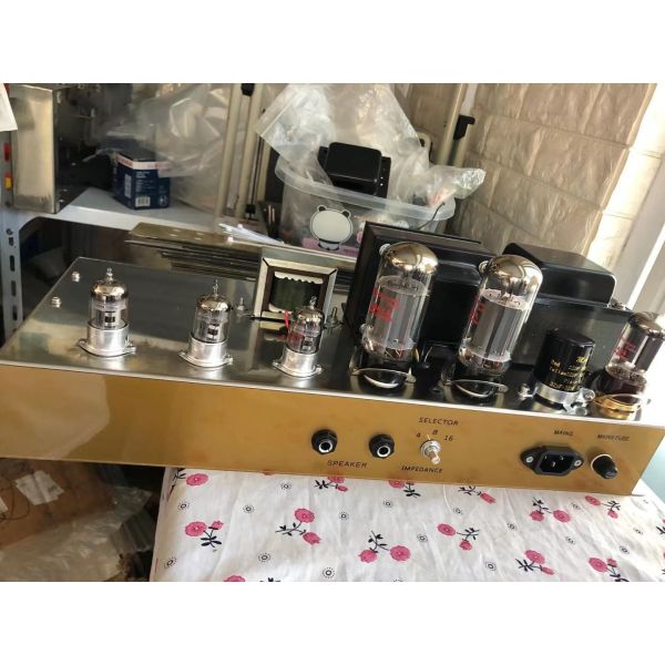 Custom Grand JTM45 Handmade Amp Head 50W in Black with Imported Gold Stripe AAAAA Grade Cabinet