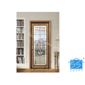 Building Opaque Glass Patterns , Brass / Nickel / Patina Textured Glass Patterns