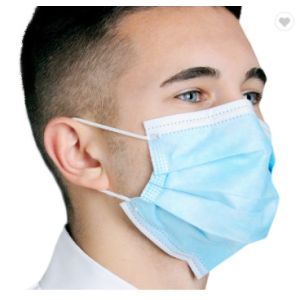 Disposable Face Mask Blue Color With Earloop And Three Layer Protective Mask,Disposable Nonwoven Face Mask With 3 Ply