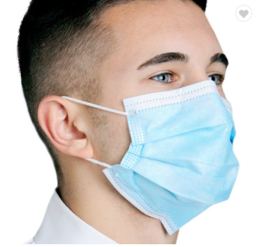 Disposable Face Mask Blue Color With Earloop And Three Layer Protective Mask