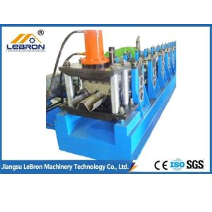 Cheap 2018 new type Guardrail Roll Forming Machine PLC control system made in china Blue color for sale