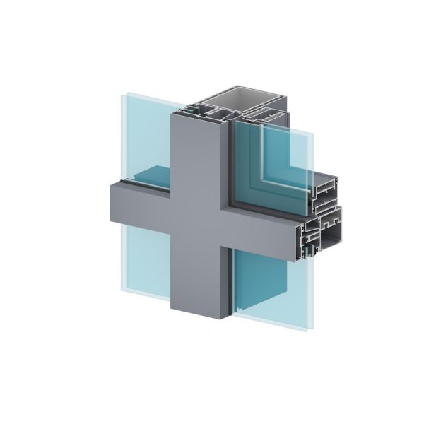 Quality Unitized Aluminium Curtain Wall Profile Modern Design  Elegant Appearance wholesale