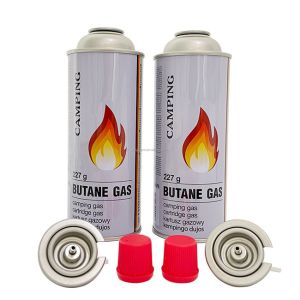 Butane Stove Aerosol Valve with Red Protective Cap and Precision Flow Control