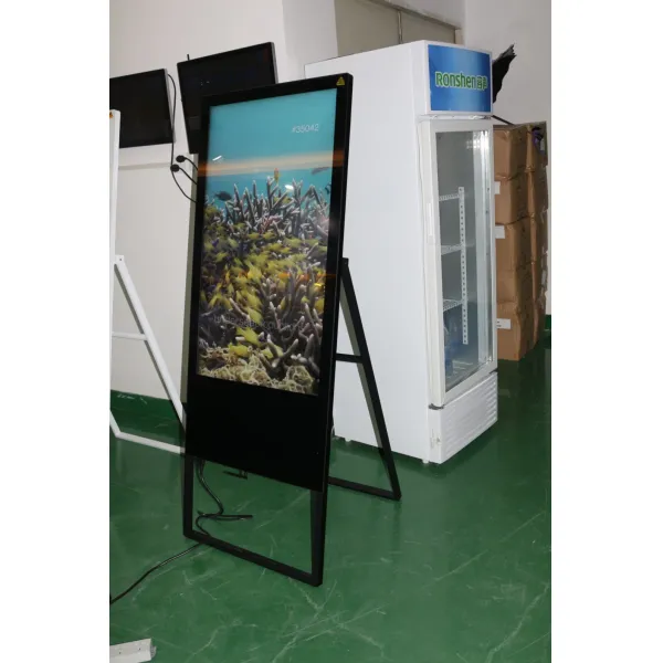 Portable Mobile 32 Inch Digital Menu Board For Restaurant Shopping Mall