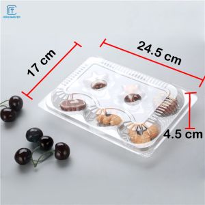 China Transparent 24.5x17x4.5cm Disposable Fruit Tray on sale
