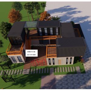 EU 20ft Container Combination Hotel Mobile Wooden House Modern Simple Style