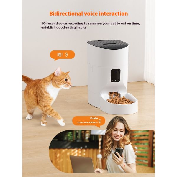 Video Smart Eco-Friendly APP Remote Control Charge Plastic Automatic Solid Pet Feeder Machine 7L/9L Capacity Bowls for Cats/Dogs