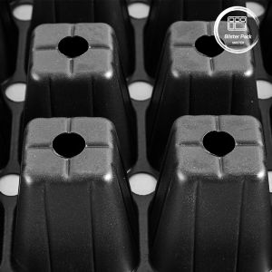 Black Industrial PS 50-Holes Seedling Tray Durable and Lightweight for Optimal