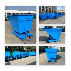 Extra Heavy Duty Self Dumping Hoppers Dumpster Waste Treatment Customized